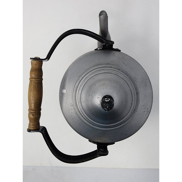 Vintage Unmarked Aluminum Tea Pot/Kettle With Wooden Handle‎ - Picture 5 of 10